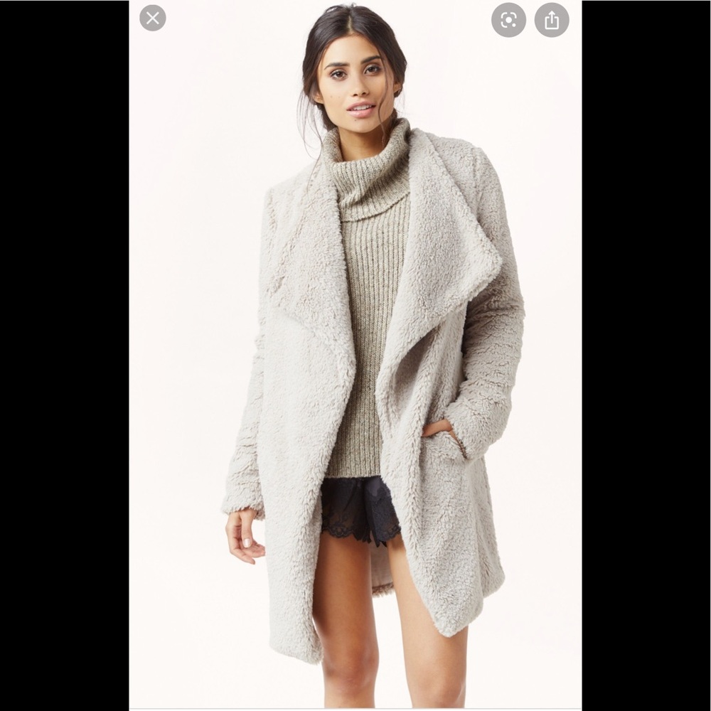 BB Dakota oversized fur coat - Gray XS - Picture 2 of 7